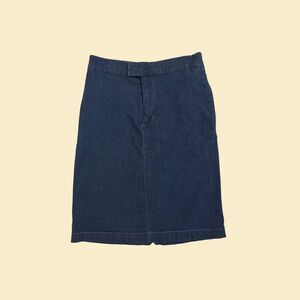 Vintage 90s Tommy Jeans skirt, size 5 blue mini to midi stretch skirt